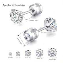 2 件套耳洞穿刺套装一次性无菌耳洞穿刺器，含 5 件不锈钢替换耳钉，男女通用，易于使用的耳钉枪，带硅胶垫