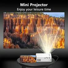 LIPETY 1080P Full HD Wireless Mirroring Projector, Portable Professional Projector, Automatic Keystone Correction + USB/SD/AV/HD Full Interface, Suitable For Home Theater And Outdoor Camping Movies, With Remote Control, Compatible With Smartphones/Tablets/Laptops, Built-In Speakers - White - View 7