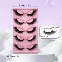 5 Paar Katzenauge Künstliche Wimpern - Geschenk für Feiertage, erstellen Sie ein charmantes Make-up mit zarten, verlängerten und dramatisch dicken Künstlichen Wimpern - wiederverwendbare Wimpernstreifen, Wimpernbüschel, Muttertags-Geschenk, europäischer und amerikanischer Stil 5 Paar natürliche Katzenauge Künstliche Wimpern - Geschenk für Feiertage, zarte, verlängerte, dichte und auffallende Künstliche Wimpern für ein charmantes Make-up - wiederverwendbare Künstliche Wimpern, erstellen Sie ein verführerisches Augen-Make-up, Muttertags-Geschenk