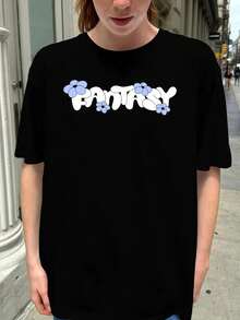 Logo Design T-Shirt, Oversized Short Sleeve T-Shirt, Unisex