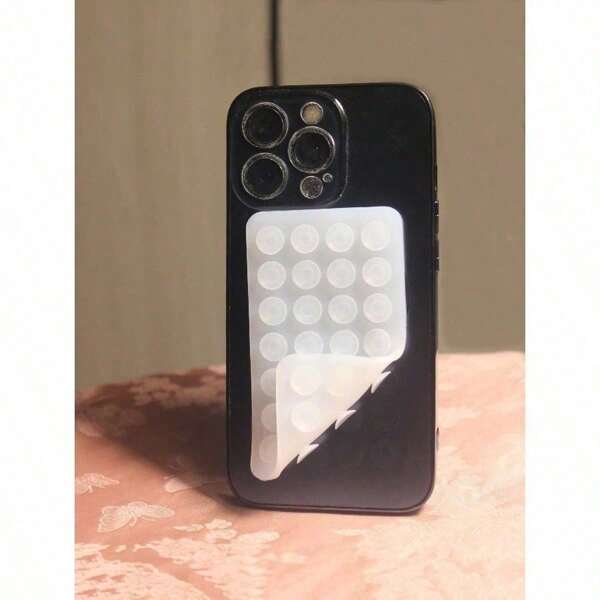 1PC One-Side Silicone Suction Cup Minimalist Suction Cup Sticker Anti-Slip Phone Case Portable Movable Phone Holder (Suitable For Glass, Tile And Other Smooth Surfaces, Clean The Product Surface Before Use For Longer Use) Compatible With IPhone, Android Phone, Gift For Birthday, Family, Friends Phone Stand Phone Accessories