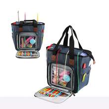 1 pieza Bolsa de almacenamiento multifuncional de gran capacidad para agujas de ganchillo, herramientas de costura, organizador de diseño multicapa, adecuado para aficionados y principiantes de costura y punto - Multicolor - Ver 13