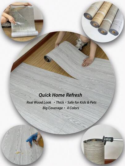 Rotolo di carta da parati in vinile e piastrelle per pavimenti, adesivi autoadesivi, carta da parati e pavimenti in vinile autoadesivi per la decorazione della camera da letto, decorazione della stanza, adesivi murali, piastrelle facili da applicare, carta da parati per pareti, adesivi per piastrelle rimovibili e rivestimento in vinile, ideale per bagno, cucina, soggiorno, decorazione della stanza, decorazione della parete, decorazione della casa, decorazione del soggiorno. 1 rotolo, 2 dimensioni