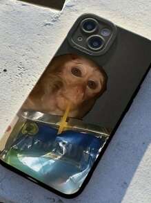 Monkey Painted Anti-Drop Phone Case Suitable For IPhone 14 Pro Max, 13 Pro, 11 Pro, 12, XR, XS Cartoon Painted Shockproof Phone Case - Multicolor - View 4