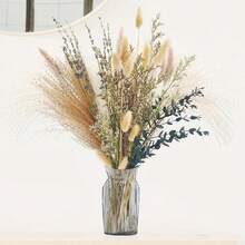 40 Pieces Bohemian Reed, Eucalyptus Whisk Rabbit Tail Grass, Simulated Plant Reed Dried Flower Bouquet, Home Decoration, Bedroom Decoration, Party Decoration, Birthday Candlelight Dinner.