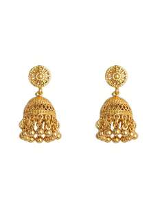 一对复古金铃铛和流苏耳环 - 彩色 - 查看 5