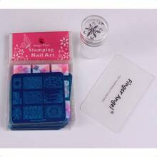 Finger Angel 12Pcs Nail Stamp Plates Set 10 Plate 1Stamper 1Scraper Nails Art Stamping Plate Scraper Stamper Set Leaves Flowers Lace Design Nail Plate Template Image Plate-0346 - A1-10 - Xem 4