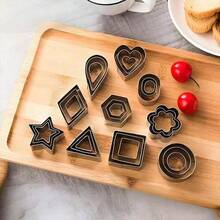 30pcs Mini Cookie Cutter Set - Stainless Steel Shapes Include Heart, Star, Round, Square, Hexagon, Oval, Diamond - Perfect For Baking, Crafts And Kids Fun Gifts