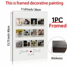 1 Stück Personalisierte 12-Monats-Paar-Fotocollage - Personalisierte Canva-Vorlage mit Namen, Jahrestags-Datum, monatliche Erinnerungen, druckbares Liebesgeschenk, geeignet für Badezimmer-Dekoration, Küchen-Dekoration, Wohnzimmer-Dekoration, Schlafzimmer-Dekoration, optionaler Rahmen - Verschiedenfarbig - Übersicht 17
