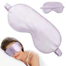 1 paquet Masque de sommeil, masque pour les yeux en soie avec sangle élastique, bandeau, masque de sommeil en soie douce pour filles, femmes, hommes. Masque de sommeil en soie de mûrier naturel, super lisse et doux, bloque la lumière, masque de sommeil confortable