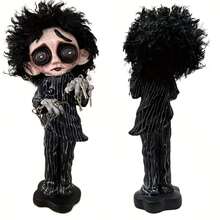 1 Pc Halloween Or Party Creative And Spooky Resin Scissor Hands Doll Decor - Whimsical Craft Figurine Gift For Holiday Party Scene Decoration, Halloween Scene Layout Resin Crafts. Home Decor Halloween Decor Room Decor