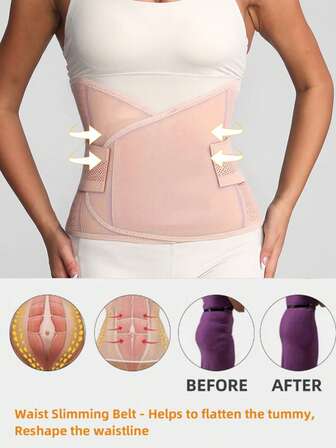 1 pièce Ceinture de maintien de la taille pour femme, contrôle du ventre, ceinture de maintien de la forme du corps de haute qualité, design en maille respirante pour l'entraînement en salle de gym, soutien de la posture, contouring du corps, contrôle du ventre, accessoire de gym, ceinture de compression ajustable, tissu respirant, ceinture de fitness