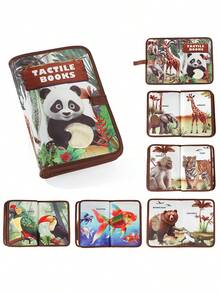 1 pieza Libro de tacto y sensación para bebés, libro táctil de animales para bebés, libro de educación temprana y entrenamiento sensorial para niños pequeños de 0+, con texturas de peluche realistas para estimulación táctil, material de tela resistente a rasgaduras y esquinas redondeadas, libro ilustrado de educación temprana para lectura entre padres e hijos, libro de tela sensorial, libro de tela para bebés niños y niñas, regalo para festividades infantiles - Multicolor - Ver 13