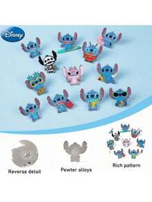 Disney 1pc Officially Licensed Stitch Series Enamel Pins Cute Cartoon Button Pins Decorative Badges For Clothes Bags Backpacks Hats Hair Ties Women's Funny Collectible Display Perfect Birthday Christmas Anime Gift - Multicolor - View 4