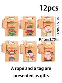 10pcs/20pcs/30pcs Christmas Birthday Gift Packaging Boxes, Candy Cookies Food Paper Boxes, New Creative Christmas Candy Apple Boxes, Gift Packaging Boxes, Holiday Gift Boxes, Small House Advent Calendar Boxes, Christmas Gift Candy Boxes Christmas Christmas Decorations Christmas Pajamas Christmas Gifts Christmas Decor