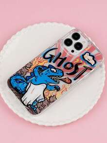 1pc Dinosaur Breathing Fire Graphic Phone Case, Personalized Protective Cover, Compatible With IPhone17/Compatible With IPhone17 ProMax/Compatible With IPhone16 Pro Max/Compatible With IPhone15 Pro/Compatible With IPhone14/Compatible With IPhone13/12/11, Can Be Given As Gift To Family, Friends, Siblings, Or Partner