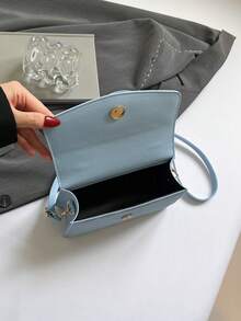 Bolso de mano de moda para mujer, nueva bolsa de silla de montar versátil y vintage, bolso bandolera, bolso de hombro de calidad - Azul - Ver 11