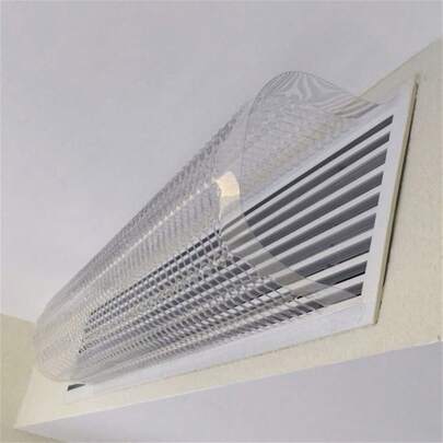 1 peça de para-brisa transparente para ar-condicionado doméstico, guia de vento em ABS, confinamento anti-sopro direto para sala de estar, quarto