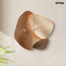 2D Flat 1pc Modern Minimalist Home Decor Wall Clock, Super Quiet Quartz Movement, No Ticking Sound, Silent Decorative Wall Clock Suitable For Living Room, Bedroom And Office, Fashionable Bedroom Wall Clock Decor, Room Decor