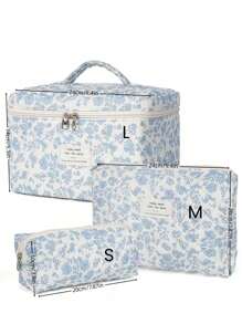 Foam Quilted Makeup Bag, Cute Women's Cosmetic Bag, Flower Aesthetic Print Pattern Cosmetic Pouch Set, Travel Toiletries Organizer Bag, Room Decor, Bags, Makeup Bag, Vanity, Travel, Make Up Bag, Travel Essentials, Organizer, Storage, Travel Essential, Makeup Organizer, Makeup Bags, Toiletry Bag, Desk Organiser, Cosmetic Bag, Makeup Pouch, Make Up Organizer, Vanity Accessories, Make Up Pouch, Make Up Bags,Makeup Bag,Make Up Bag,Makeup Bags,Cosmetic Bag,Makeup Organiser,Travel,Makeup Pouch,Bag,Vanity,Make Up Pouch,Travel Essentials,Pouch Bag,Make Up Bags,Bags,Travel Essential,Vanity Accessories,Small Makeup Bag,Makeup Pouch,Cosmetic Bag,Travel Essential,Large Capacity,Large Makeup Bag,Christmas Gifts,Pouch,Travel,Gifts For Women,Women's Necessaire,Travel Essential,Pouch,Clutch / Small Handbag,Necessaire,Makeup Organizer,Makeup Organize,Pouch,Brush Holder,Mini Pouch,Large Capacity Pouch