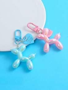 12pcs Cartoon Dog Pendant DIY, Cute Colorful Acrylic Dog Charms With Ribbon Bow, Suitable For Jewelry Making, Keychain, Phone Case, Necklace And Earrings, Fun Craft Accessories For Hobbyists - Multicolor - View 7