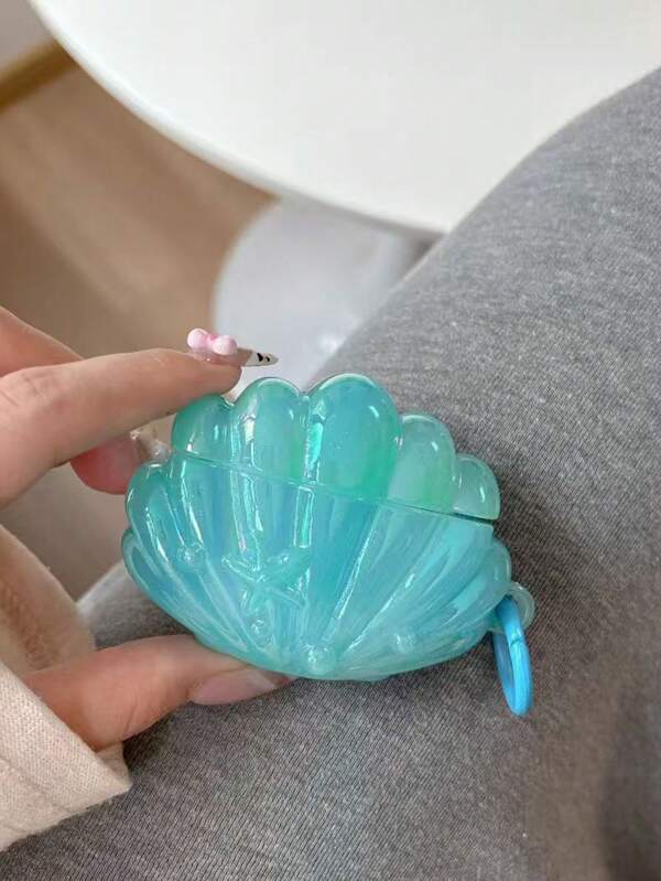 Transparent Blue Shell Wireless Bluetooth Protective Case Suitable Compatible With Huawei Freebuds 6i, Anti-Drop For Apple Airpods 4th Gen, Creative Abalone For Airpods Pro 4th Gen, Earphone Soft Case For SE3