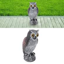 Reja Espantapájaros Búho Realista Gris 24.7cm Para El Jardín Para Ahuyentar A Las Aves, Búho Espantapájaros Decorativo, Reja Realista 24.7cm, Ahuyenta Aves Jardín - Negro - Ver 3