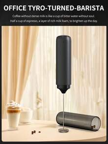 Brutelle 1pc Handheld Blender Milk Froth Coffee Blender Strong Fast Frothing High Quality Stainless Steel Rechargeable Portable Milk Frothing Equipment For Home Restaurant Cafe Coffee Corner