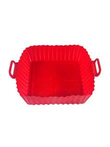 1/2件装，空气炸锅硅胶烤盘家用耐高温硅胶蒸锅烤盘垫烘焙蛋糕专用模具返校 - 彩色 - 查看 11