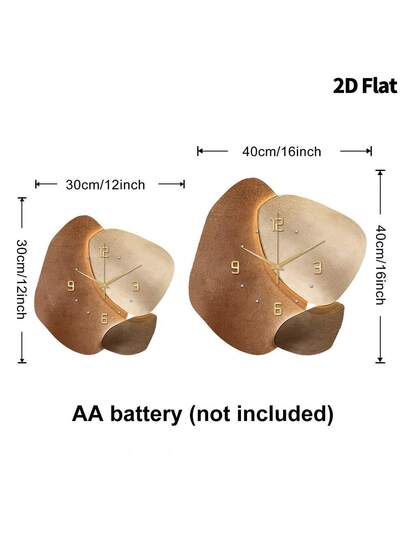 2D Flat 1pc Moderne Minimalist Home ation Wand Clock, Ultra Quiet Quartz Movement, No Ticking Sound, Painting Klok Living Room, Bedroom Office, able Horloge Room view 5