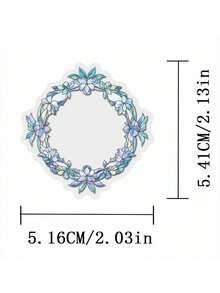 SCXXBSW 50pcs Retro Flower Mirror Stickers Cartoon Graffiti Stickers Decorative Handbooks Water Cups Notebook Luggage Waterproof Stickers - Multicolor - View 4