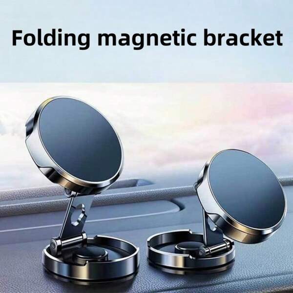 1pc Multi-Color Magnetic Phone Holder, Foldable Car Mount Adjustable Rotatable Phone Stand, Universal Car Phone Holder
