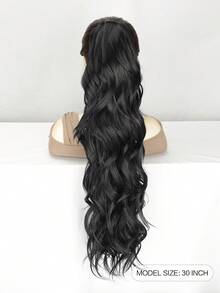 nimoki Estensioni per coda di cavallo, Coda di cavallo lunga e ondulata da 30 pollici con fermaglio, Estensioni per capelli sintetici ricci e voluminosi per l'uso quotidiano delle donne, con aspetto naturale