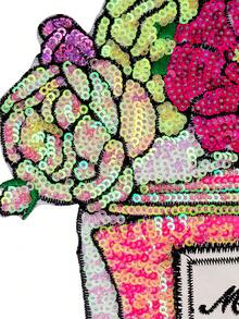 1pc Multicolor Floral Perfume Bottle Sequin Embroidery DIY Patch - Multicolor - View 3