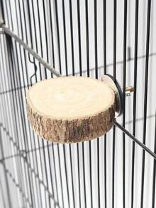 1 件鹦鹉栖木，带天然木平台，多种尺寸可选（6-7 厘米、8-9 厘米、10-12 厘米），包括用于固定鸟类栖木的螺丝、鹦鹉玩具、鸟类用品、鸟笼配件（由于批次差异，颜色略有不同）