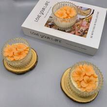 1/2pcs Frangipani Silicone Mold, 3D Candle Mold, Soap Mold, Resin Molds, DIY Soft Pottery Clay Drop Glue Decorative Mold, Hand Decorative Art Tools - Multicolor - View 4