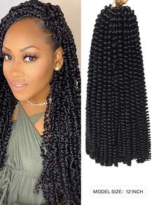 Spring Twist Crochet Hair – 8 To 12 Inch Synthetic Braiding Extensions For Passion Twist & Butterfly Locs, Soft Short Curly Twist Hair For Women, Natural Look, Lightweight & Easy To Install, Available In 1 Or 3 Packs - Multicolor - View 1