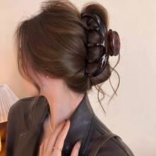 Pinza de pelo grande y universal con estampado de leopardo, pinza elegante para peinados de moño, nuevo accesorio de cabello de moda 2024: pinza, mordaza, agarrador y atrapador de cabello