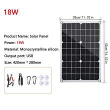 Panneau solaire portable chargeant par USB, pour camping extérieur, randonnée, chargement d'urgence, chargement portable de téléphone mobile