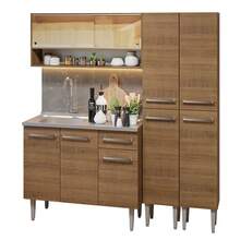Compact Kitchen Cabinet 169cm With Sink Emilly Madesa 13 Brown - Brown - View 2
