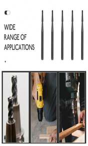 5pcs Windshield Repair Drill Bits, Automotive Windshield Crack Repair Carbide Tungsten Drill Bit For Glass Rock (Black)