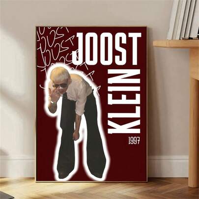 1PC Joost Klein Poster Wall Art - Modern Abstract Design With Bold Lettering And Stars, High Quality Canvas For Living Room, Bedroom, Dining Room, Home Office Decor, Modern Artwork With Textured Artistic Finish, Perfect Room Decoration, Unframed