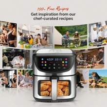 YMS 8.5QT Air Fryer, 1500W New Large Capacity Suitable For 5-6 People, Smart Touch Screen For Easy Operation With 10 Preset Functions, Non-Stick Coating For Easy Cleaning, Kitchen Accessories, Toaster Oven, Deep Fryer, Kitchen, Air Fryers - US A Type Plug(110-127V) - View 4