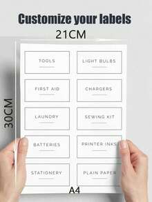 Personalised Simple Bathroom Toiletries Storage Classification Label Sticker, Water Resistant Organisation Labels For Storage Jars, Bottles Or Containers, A4 Editable Storage Labels | Minimalist Label | Minimal Household Label | Printable Label | Modern Label