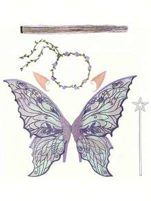 1pc Hot Foil Butterfly Fairy Wings Suitable For All Kinds Of Festive Bar Party Cosplay Props Music Festival