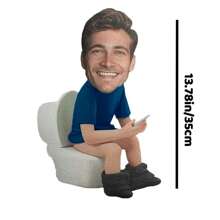 1pc Customized Face Printed Toilet Shaped Throw Pillow - Soft, Perfect For Home Decor And Gifts - Ideal For Birthday, Anniversary, Valentine's Day, Thanksgiving Gifts