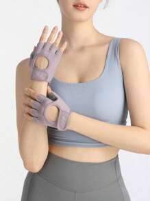 男女通用透气健身手套，全掌保护，强力抓握，带衬垫举重手套，适合骑行、运动、健身房、训练 - 彩色 - 查看 14