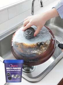 Stainless Steel Cleaning Paste, Multi-Purpose Cleaner And Polish, Cookware Cleaner, Removes Pot Stains, Stainless Steel Cleaner And Polish, For Cleaning Cookware, Pot Bottoms, Stains, Rust, Polishing, Descaling, Derusting