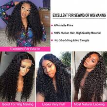 MENALUE Bundles And Closure Deep Wave Bundles With Closure 20 22 24+18, Free Part Wet And Wavy Hair 3 Bundles With Lace Closure 100%Brazilian Virgin Human Hair Weave Bundles With Closure Natural Color Style Keep Texture Silky Soft Extension - Natural Black - View 7