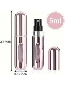 Portable Mini Perfume Atomizer Mini Perfume Refill Bottle  Refillable Perfume Storage Bottle Cosmetics Travel Container - Màu hồng tươi sáng - Xem 4